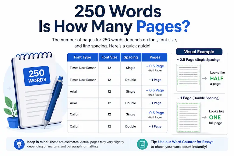 250 Words Is How Many Pages