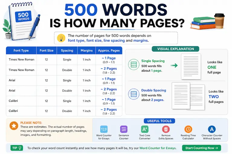 500 Words Is How Many Pages?