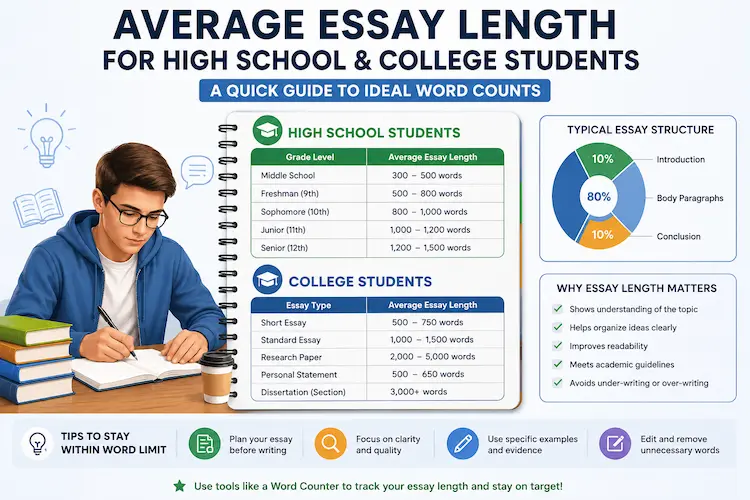Average Essay Length for High School and College Students