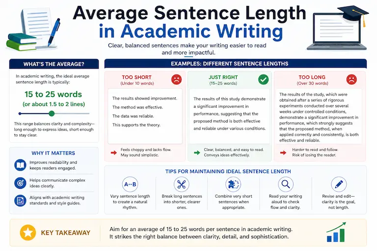 Average Sentence Length in Academic Writing