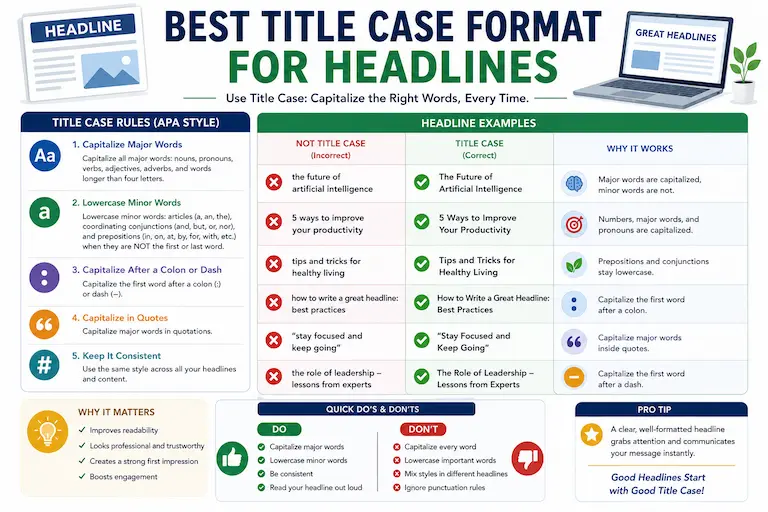 Best Title Case Format for Headlines