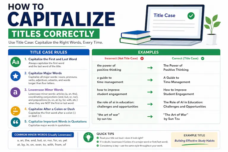 How to Capitalize Titles Correctly