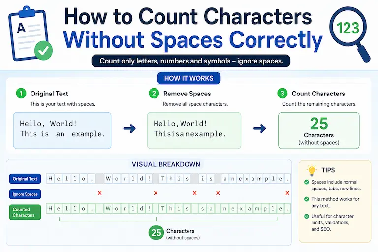How to Count Characters Without Spaces Correctly