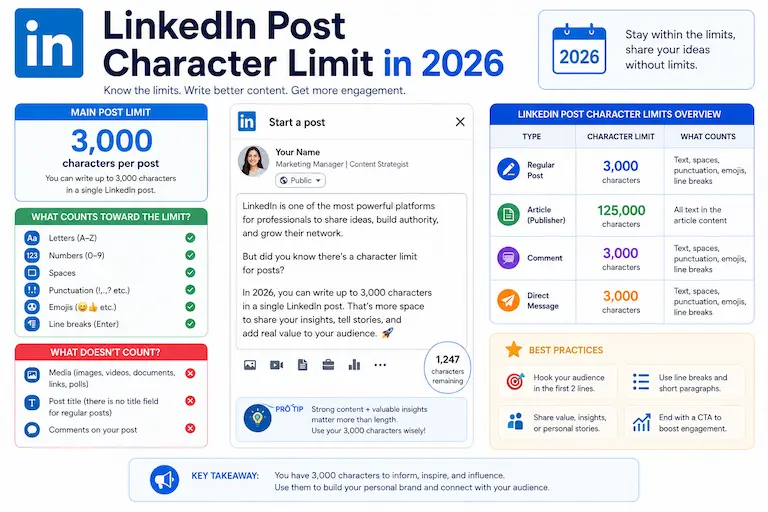 LinkedIn Post Character Limit in 2026
