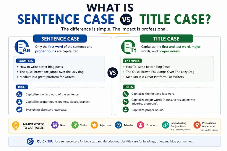 What Is Sentence Case vs Title Case